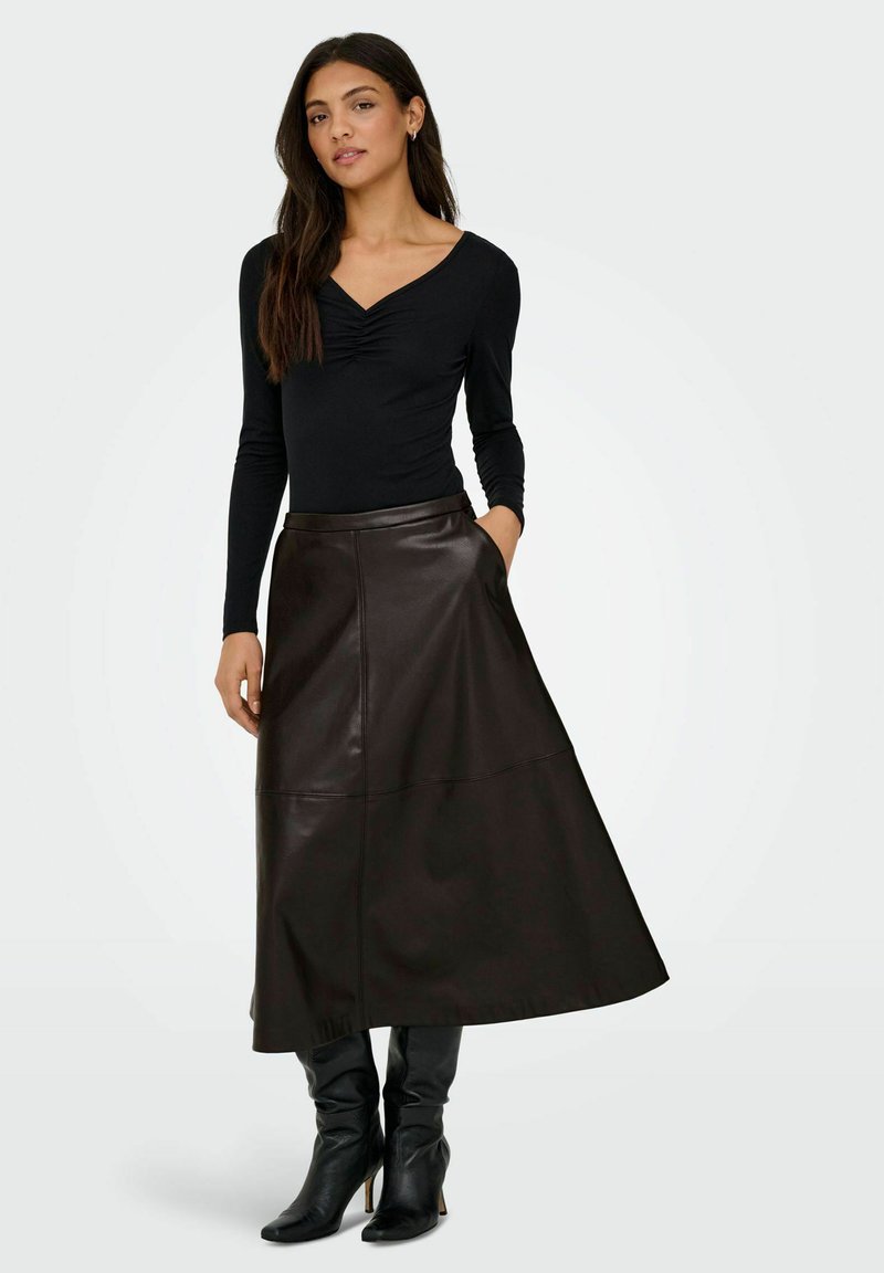 ONLY Onlbina – Gonna In Finta Pelle OTW Donna (Nera, Sostenibile)