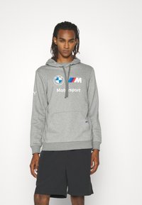 Puma BMW MMS HOODIE  - Pulover s kapuco - medium gray heather