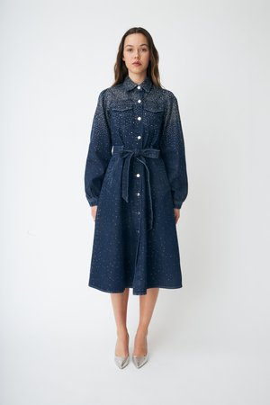 CELINECRAS DRESS - Skjortekjole - dark blue