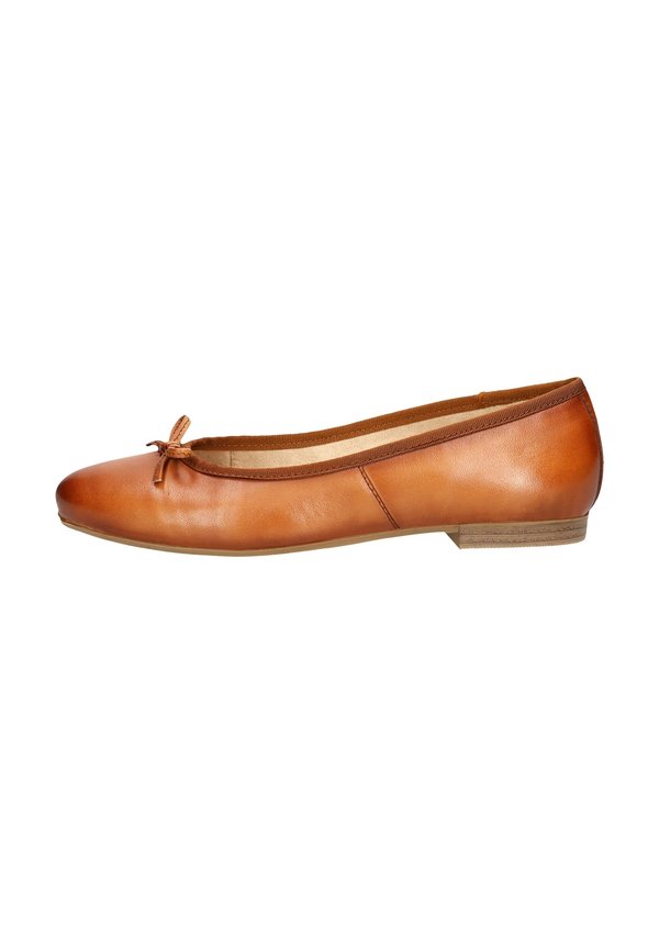 Klassischer Ballerina - cognac