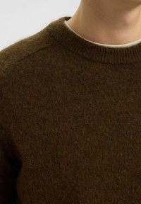 Selected Homme SLHRAI CREW NECK - Maglione - demitasse