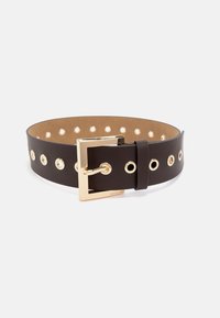 MICHAEL Michael Kors 55MM LEATHER BELT W GROMMETS - Bælter - dark brown