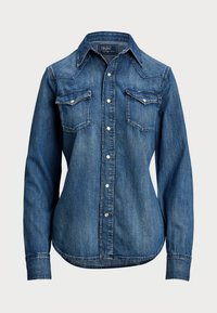 DENIM WESTERN SHIRT - Blus - canaria wash