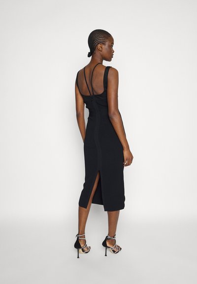 Hervé Léger GATHERED BUSTIER HALTER GOWN - Φόρεμα-πουλόβερ - black