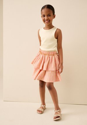 Next, REGULAR FIT - TIERED RARA SKIRT . - Pliceret nederdel /Nederdele med folder - pink orange stripe