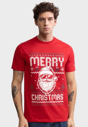 Redefined Rebel, RRCREED TEE REGULAR FIT - T-shirt imprimé - lava falls red