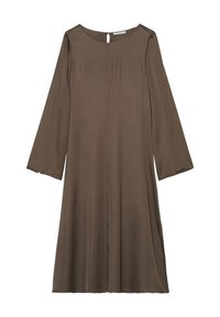 MIDI LENGTH BOAT NECKLINE BELTED - Kokteilinė suknelė / vakarėlių suknelė - pure brown