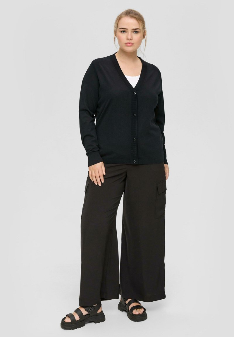 QS Strickjacke - schwarz