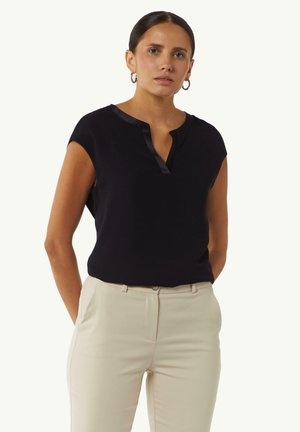 comma KANTEN - Basic T-shirt - schwarz
