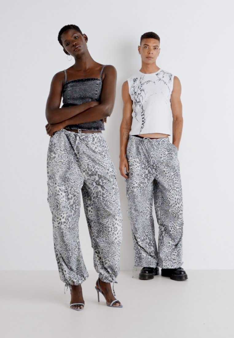 パンツ Jaded London Leopard Parachute Pants Charcoal Leopard Parachute Pants | Jaded London | Clothing