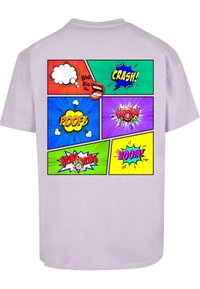 Merchcode BOOK COMIC HEAVY OVERSIZED - Camiseta estampada - lilac