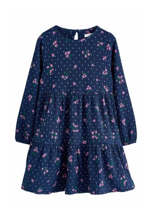 Next, LONG SLEEVE CINKLE JERSEY DRESS - Hverdagskjole - blue navy