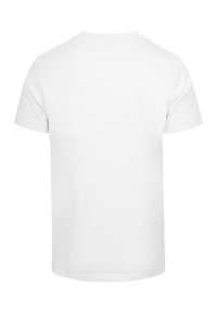 Hvid kortærmet t-shirt lavet af bomuld, med rund halsudskæring og en glat, ensartet tekstur. Designet er enkelt uden mønstre eller grafikker.