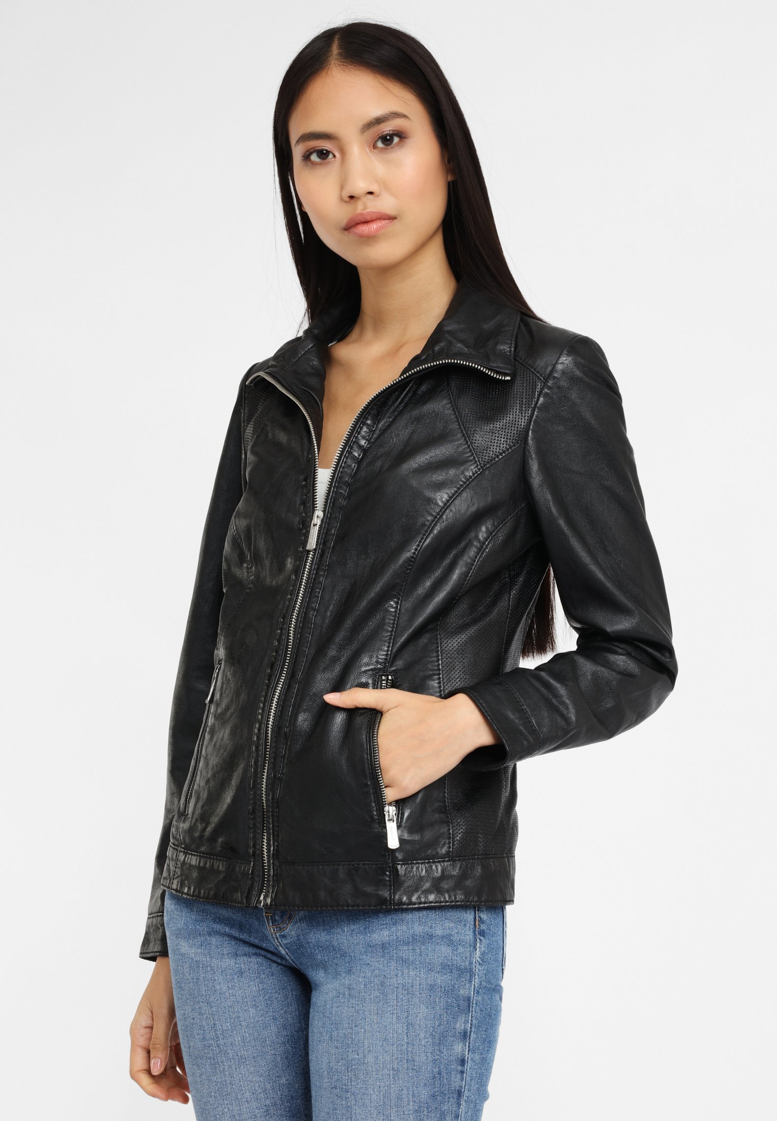 doma clash leather jacket