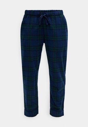 Hunkemöller PANT STRAIGHT CHECK - Nachtwäsche Hose - naval academy