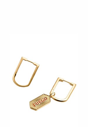 DE ARO SEMI RECTANGULAR - Pendientes - gold-coloured