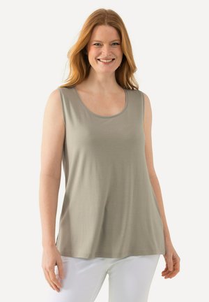 Ulla Popken GROSSE GRÖSSEN BREIT TRÄGER RUNDHALS SEITENSCHLITZ -QUALITÄT - Top - taupe
