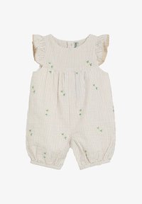 Neselectat, natural daisy striped seersucker