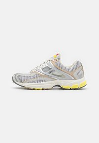 Unselected, light grey/neon yellow/off white