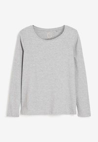 Halli pikkade varrukatega särk pehmest puuvillast. Omab ümmargust kaelust ja sirget serva. Lihtne, minimalistlik disain ilma mustrite või aktsentideta.