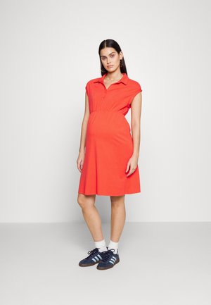 Esprit Maternity DRESS NURSING SHORT SLEEVE - Skjortekjole - red