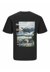 Jack & Jones GEDRUCKT RUNDHALS - T-shirt print - black