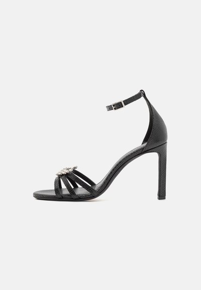 Zadig & Voltaire AMEE WING EMBOSSED IGUANA - Sandales à talons hauts - noir