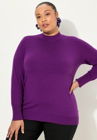 Ulla Popken STEHKRAGEN - Maglione - dark purple
