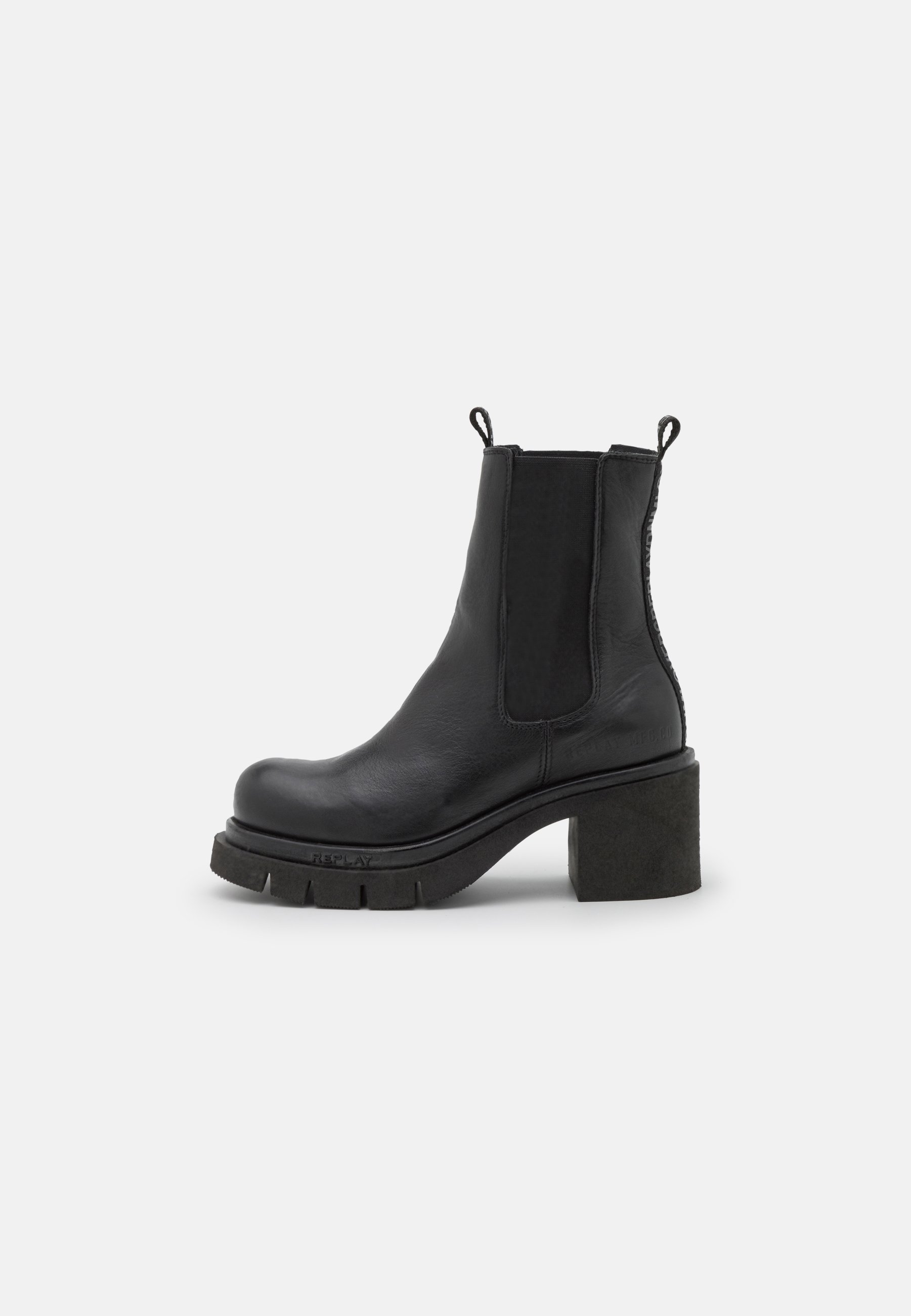Replay AVRYL CHELSEA - Enkellaarsjes met plateauzool - black/zwart -  Zalando.nl