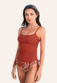 Cupshe ALLURING DRAWSTRING SET - Badeanzug - red