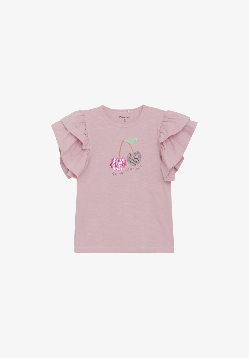 Minymo T-Shirt print - bleached mauve