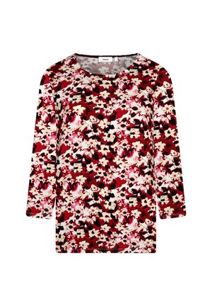 MIT BLÜTEN-PRINT - Langarmshirt - red/white
