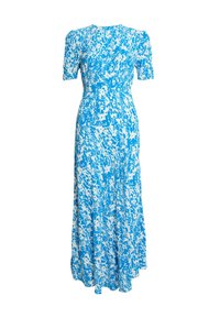Robe Midi Femme Marks And Spencer Taille 10 - Bleue à Fleurs, Ligne A
