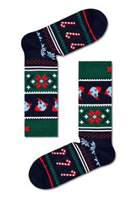 Happy Socks Set Da 4 Calzini Colorati E Divertenti - Uomo E Donna, Taglia 36-40, Cotone Pettinato, Rosso-Blu-Nero-Giallo - 2