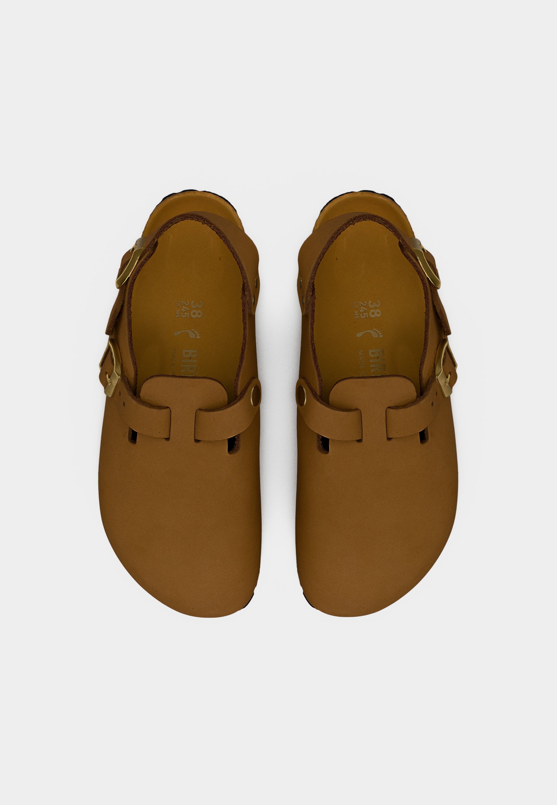 Birkenstock TOKIO LENB MINK HEXS NARROW - Pantolette flach - brown