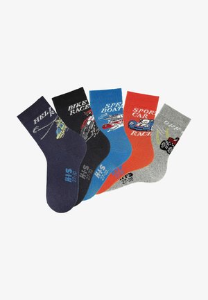 H.I.S 5 PACK - Socken - schwarz grau orange marine blau