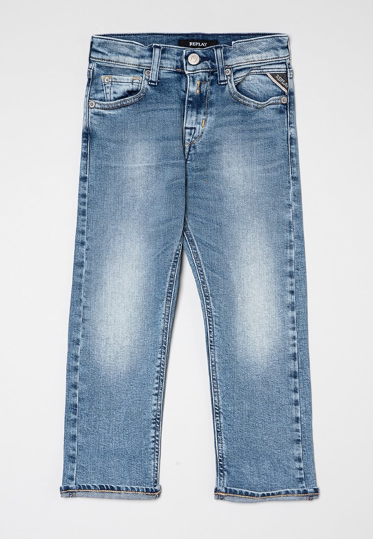 Replay Relaxed fit jeans lichtblauw