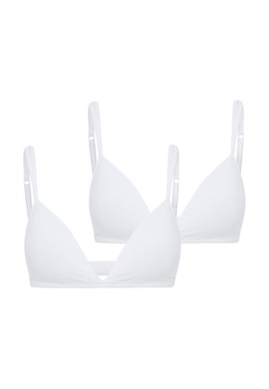 ESSENTIALS 2-PACK - Kaarituettomat rintaliivit - white