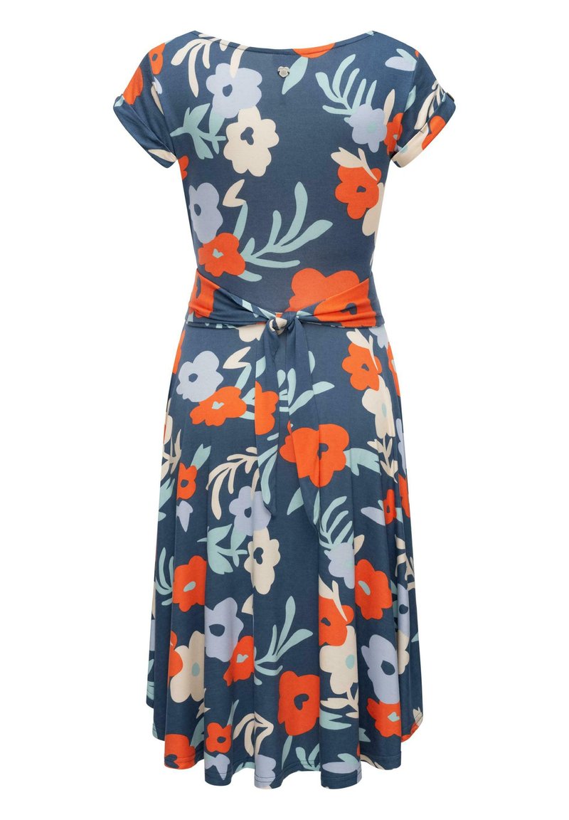 Ragwear SOMMER VONE FLOWERS Vestito di maglina petrol/petrolio - Main Image