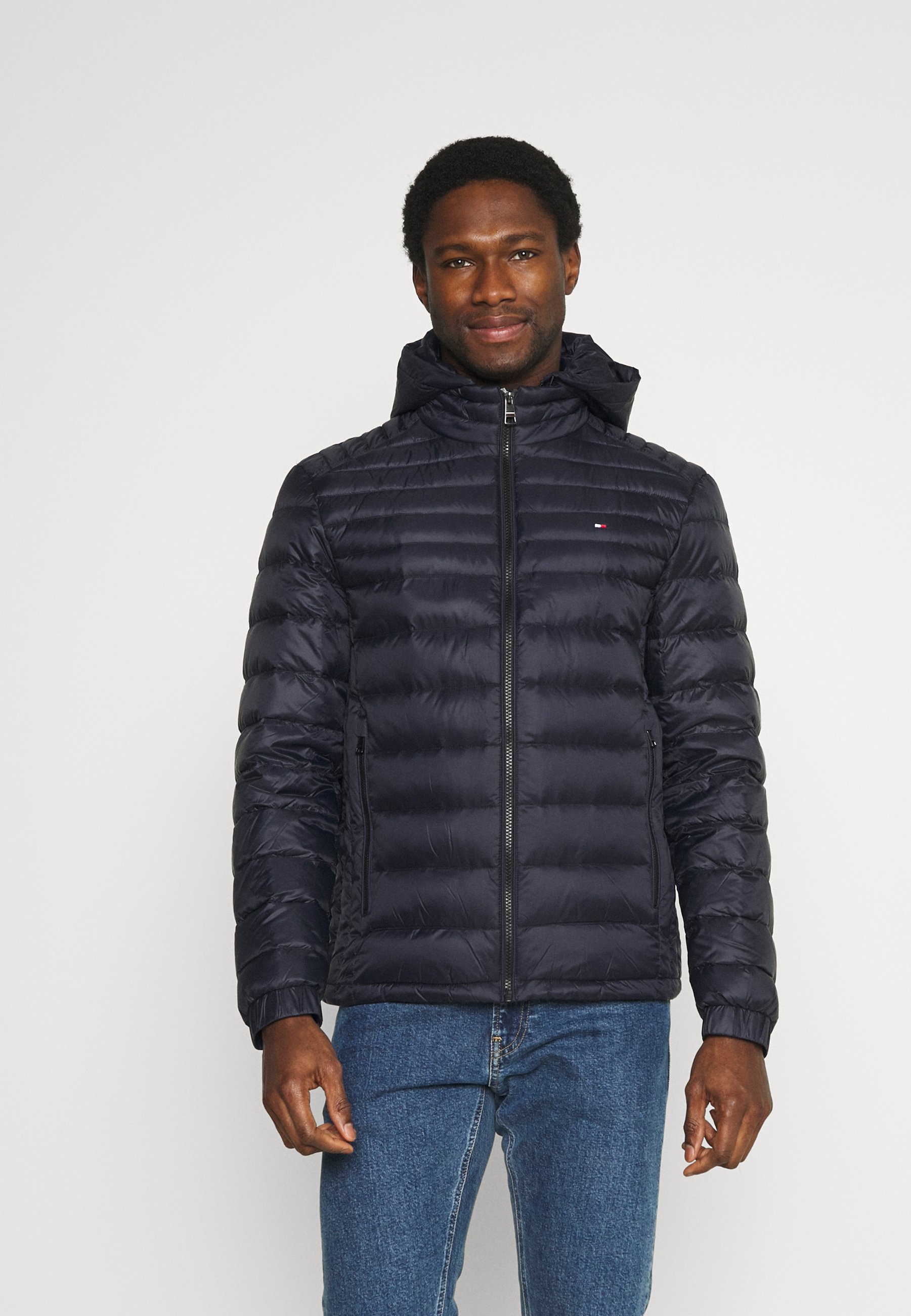 packable hooded puffer coat