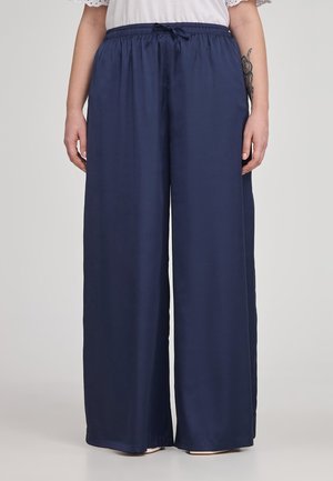 Terranova WIDE LEG - Pantaloni - blu scuro