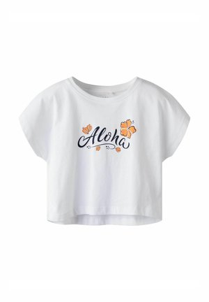 CROP - Camiseta estampada - bright white
