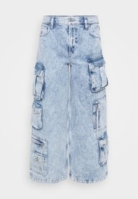 OTT BAGGY SUPER CARGO HUNTLEY - Traperice opuštenog kroja - light indigo
