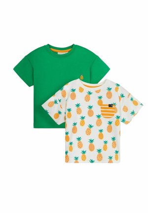 JoJo Maman Bébé 2-PACK REGULAR FIT - T-shirts basic - ecru pineapple