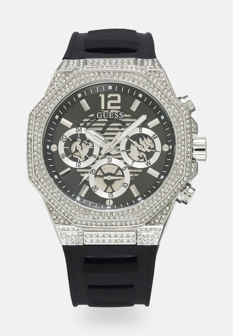 Guess MOMENTUM - Cronografo - black sunray/silver-coloured