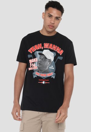 Cotton Soul, CADDYSHACK/WANNA MAKE $14 DOLLARS THE HARD WAY? - Print T-shirt - black
