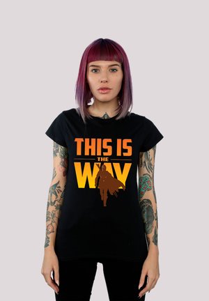 STAR WARS THE MANDALORIAN THIS IS THE WAY  PREMIUM KRIEG DER ST - Print T-shirt - black