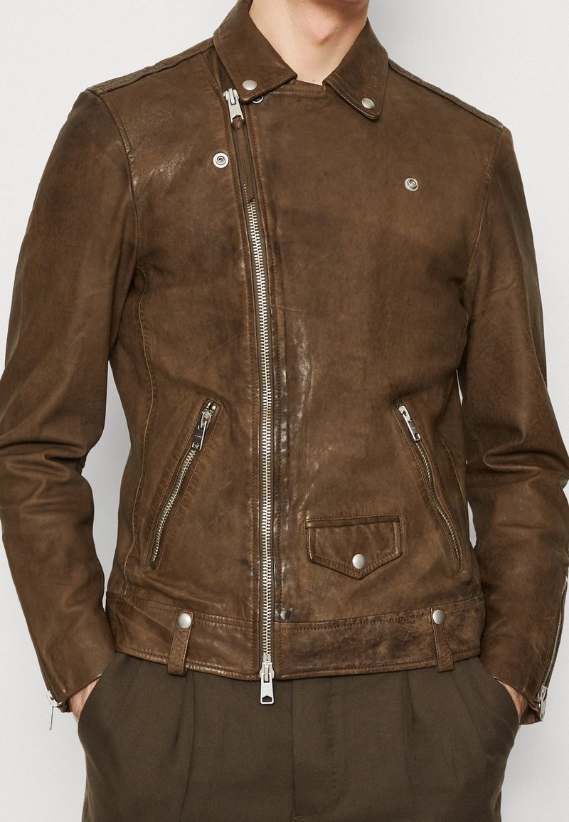 AllSaints Skinnjacka - brown