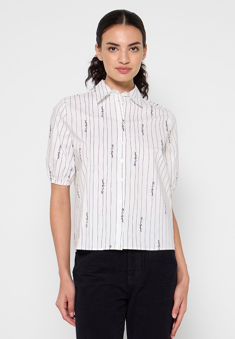 Karl Lagerfeld Overhemdblouse wit Karl Lagerfeld Overhemdblouse wit