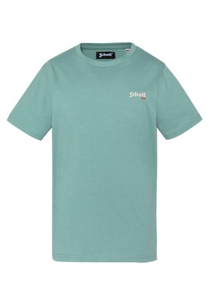 MANCHES COURTES BRODÉ - T-shirt basique - sage kaki